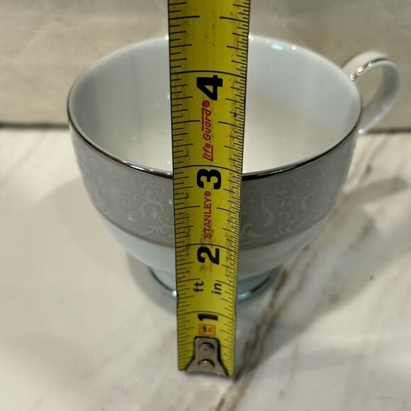 Mikasa Parchment Teacup Coffee Cup Set of 4 Fine China Serving Dining - Picture 5 of 6